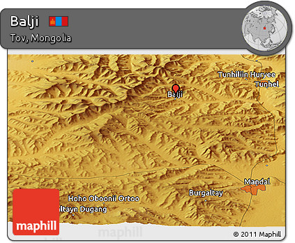 Physical Panoramic Map of Balji