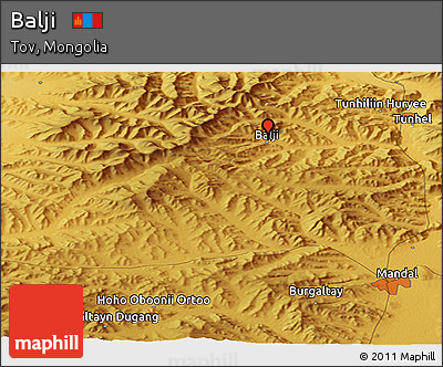 Physical Panoramic Map of Balji