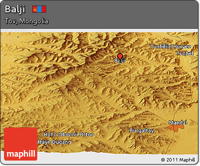 Physical Panoramic Map of Balji