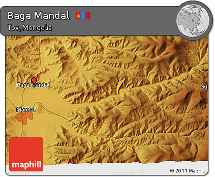 Physical 3D Map of Baga Mandal
