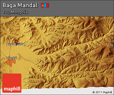 Physical 3D Map of Baga Mandal