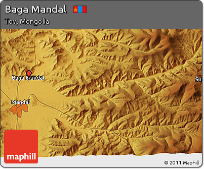 Physical 3D Map of Baga Mandal