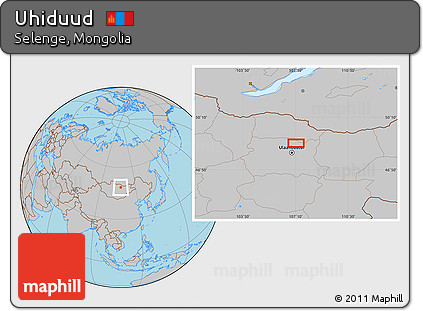 Gray Location Map of Uhiduud