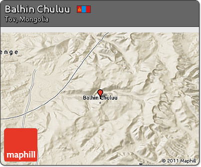 Shaded Relief 3D Map of Balhin Chuluu
