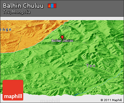 Political Panoramic Map of Balhin Chuluu