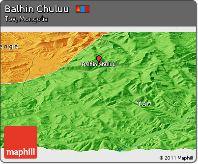 Political Panoramic Map of Balhin Chuluu