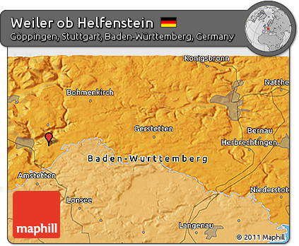 Political 3D Map of Weiler Ob Helfenstein