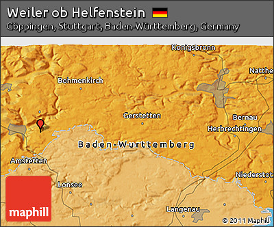 Political 3D Map of Weiler Ob Helfenstein