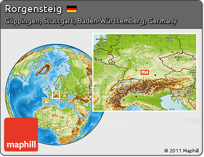 Physical Location Map of Rorgensteig