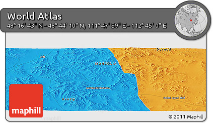 Political Panoramic Map of the Area around 48° 30' 27" N, 112° 16' 30" E