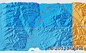 Political 3D Map of the area around 48° 30' 27" N, 116° 22' 30" W