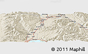 Shaded Relief Panoramic Map of the area around 48° 30' 27" N, 116° 22' 30" W
