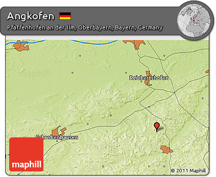 Physical 3D Map of Angkofen