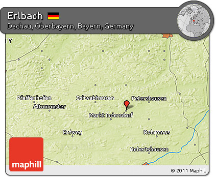 Physical 3D Map of Erlbach