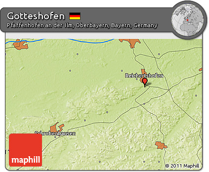 Physical 3D Map of Gotteshofen