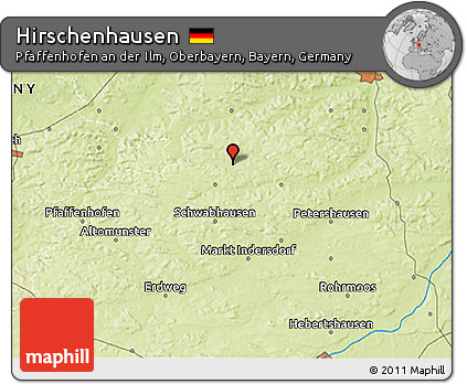 Physical 3D Map of Hirschenhausen
