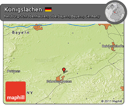 Physical 3D Map of Königslachen