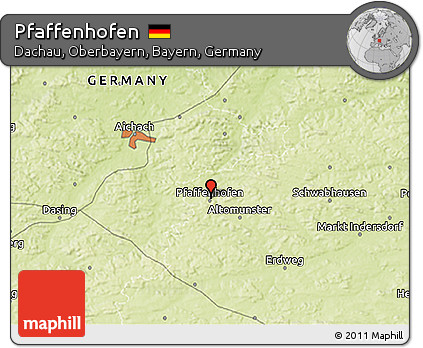 Physical 3D Map of Pfaffenhofen