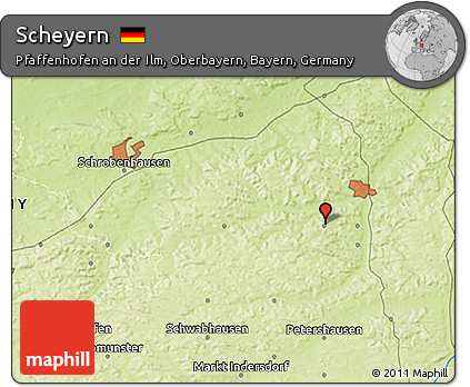Physical 3D Map of Scheyern
