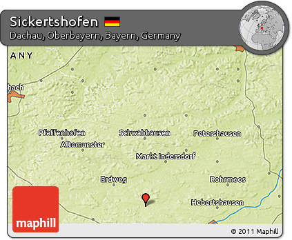 Physical 3D Map of Sickertshofen