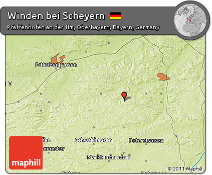 Physical 3D Map of Winden Bei Scheyern