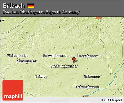 Physical 3D Map of Erlbach