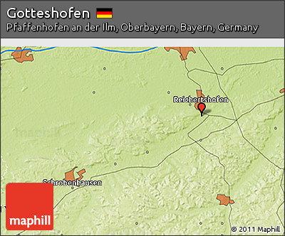 Physical 3D Map of Gotteshofen