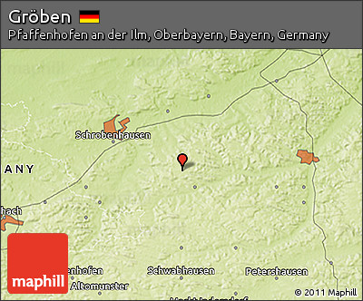 Physical 3D Map of Gröben