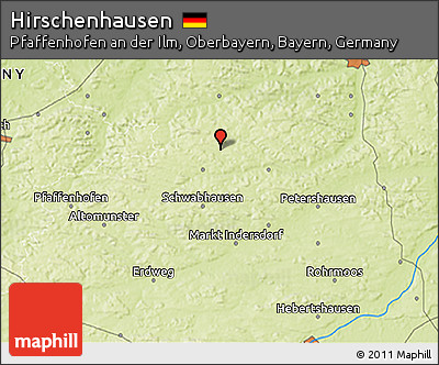 Physical 3D Map of Hirschenhausen