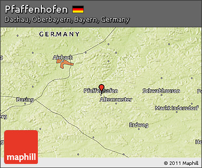 Physical 3D Map of Pfaffenhofen