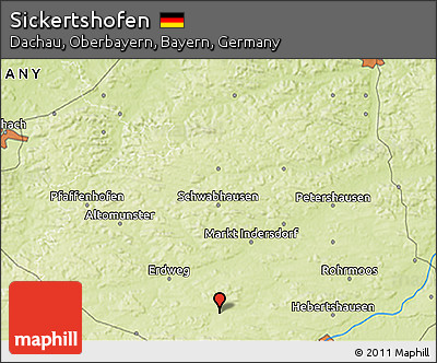 Physical 3D Map of Sickertshofen