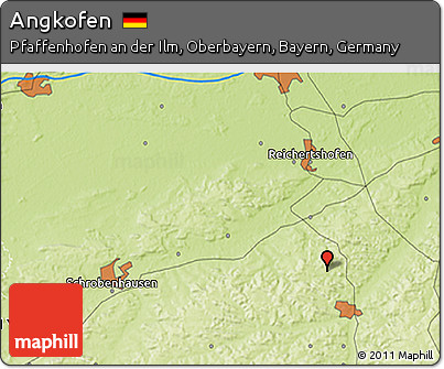Physical 3D Map of Angkofen