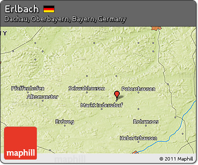 Physical 3D Map of Erlbach
