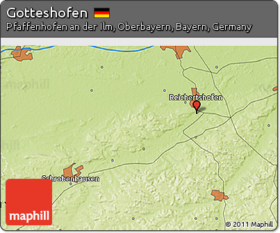Physical 3D Map of Gotteshofen