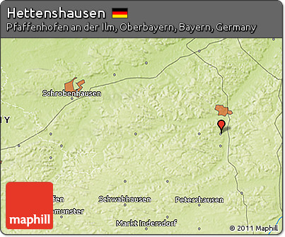 Physical 3D Map of Hettenshausen