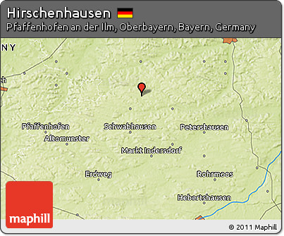 Physical 3D Map of Hirschenhausen