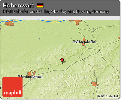 Physical 3D Map of Hohenwart
