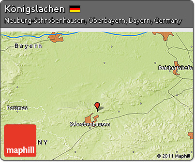 Physical 3D Map of Königslachen