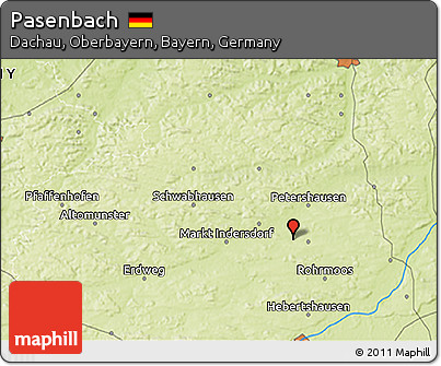 Physical 3D Map of Pasenbach