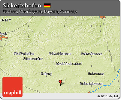Physical 3D Map of Sickertshofen