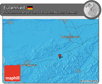 Political 3D Map of Eulenried
