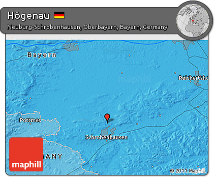 Political 3D Map of Högenau