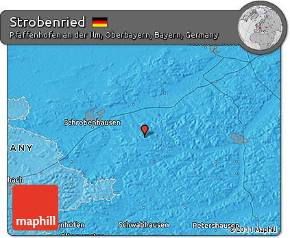 Political 3D Map of Strobenried