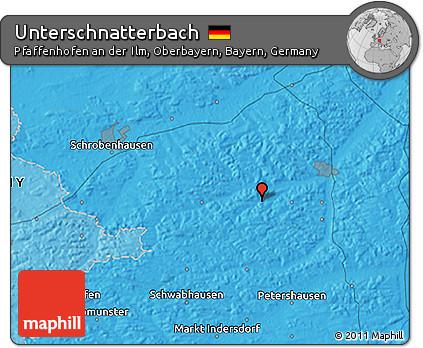 Political 3D Map of Unterschnatterbach