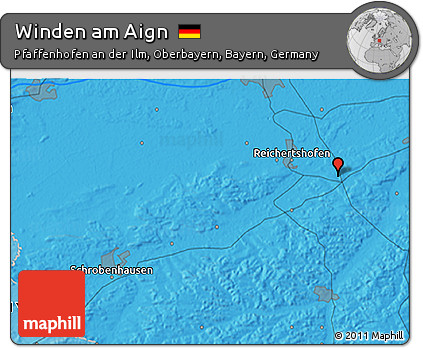 Political 3D Map of Winden Am Aign