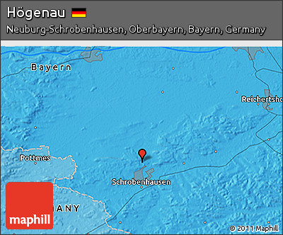 Political 3D Map of Högenau