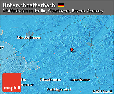 Political 3D Map of Unterschnatterbach