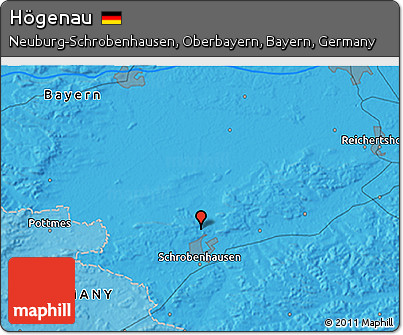 Political 3D Map of Högenau
