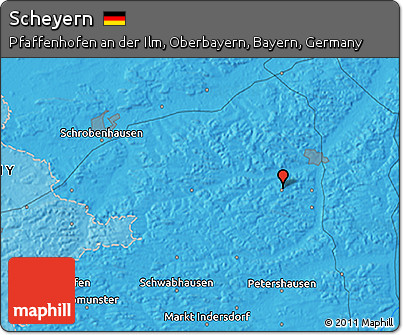 Political 3D Map of Scheyern