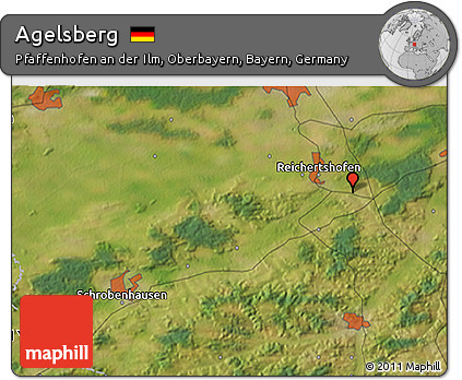 Satellite 3D Map of Agelsberg